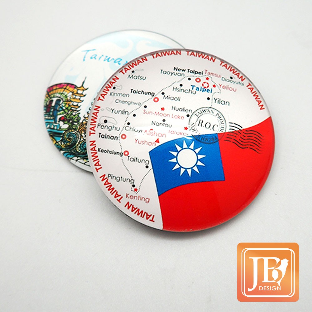 JB Design-玻璃磁鐵-228_台灣國旗
