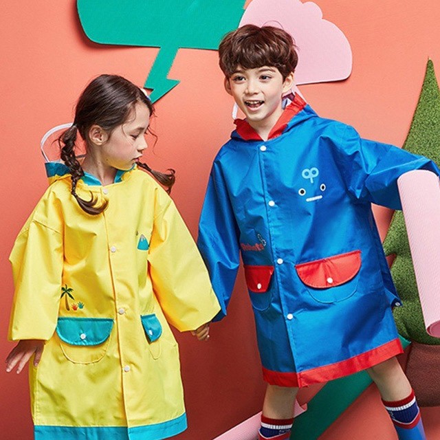 韓國品牌-lemonkid 牛津布造型雨衣-藍色機器人