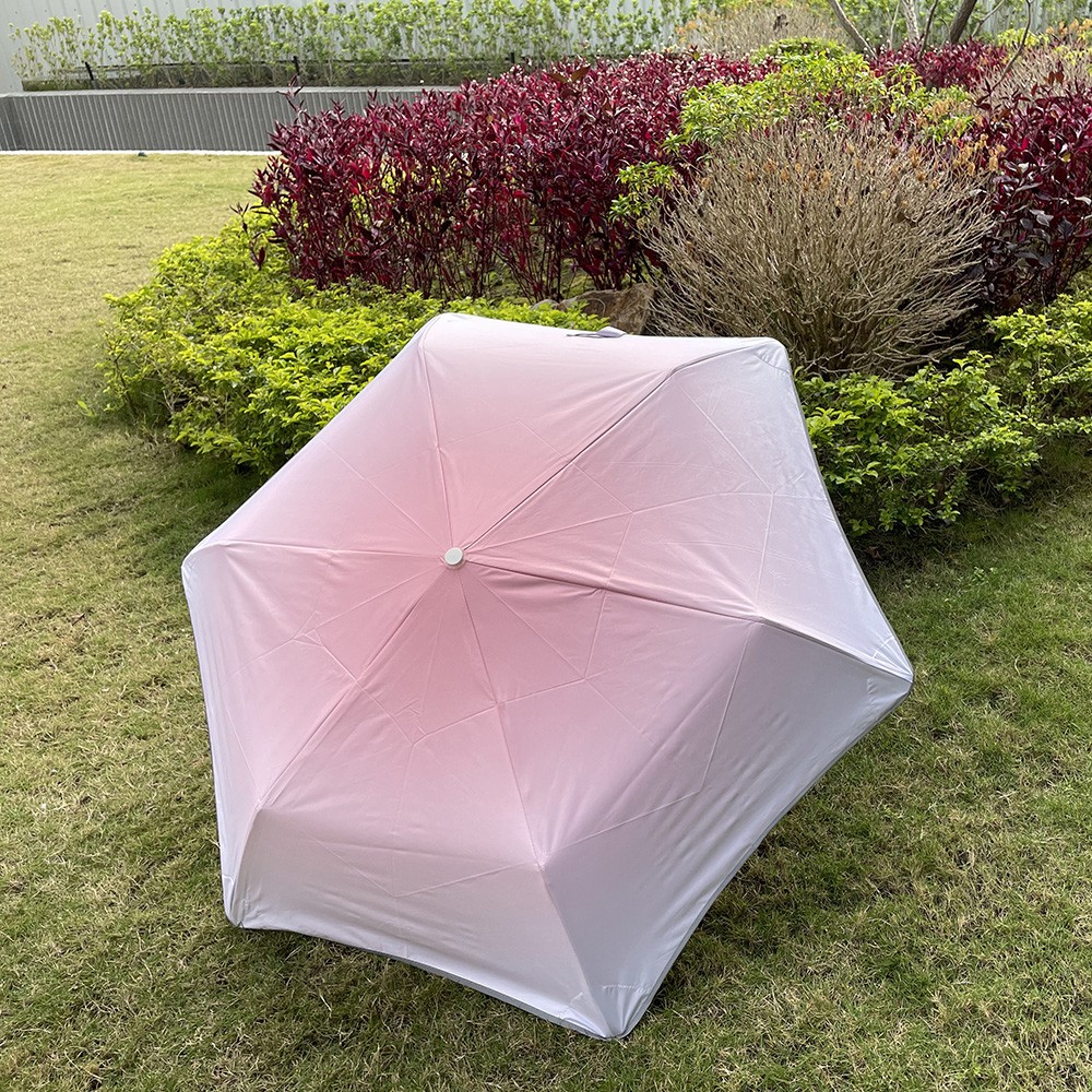 圓角自動折疊傘-粉