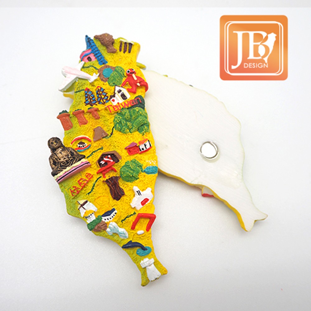 JB Design台灣波麗磁鐵-JB014-歡樂台灣島