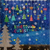 時尚壁貼-彩色聖誕吊飾 AMJ903