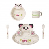 coeco竹纖維動物造型兒童餐具五件組-熊貓