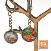 JB Design-文創玻璃鑰匙圈-台南古都